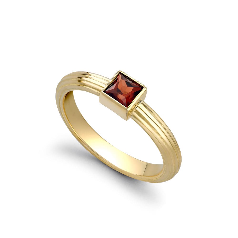 Red Garnet Precious Few Ring