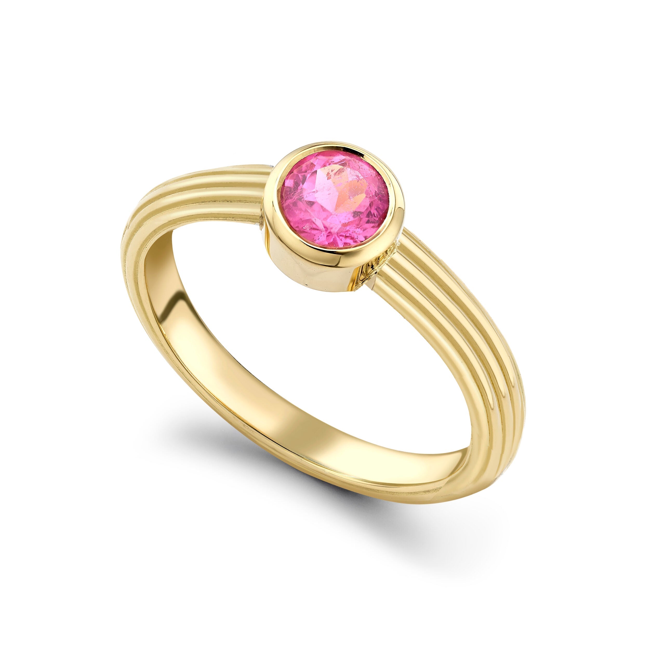 Pink Tourmaline Precious Few Rail Ring