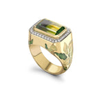 Bi-Colour Tsavorite Winter to Spring Ring