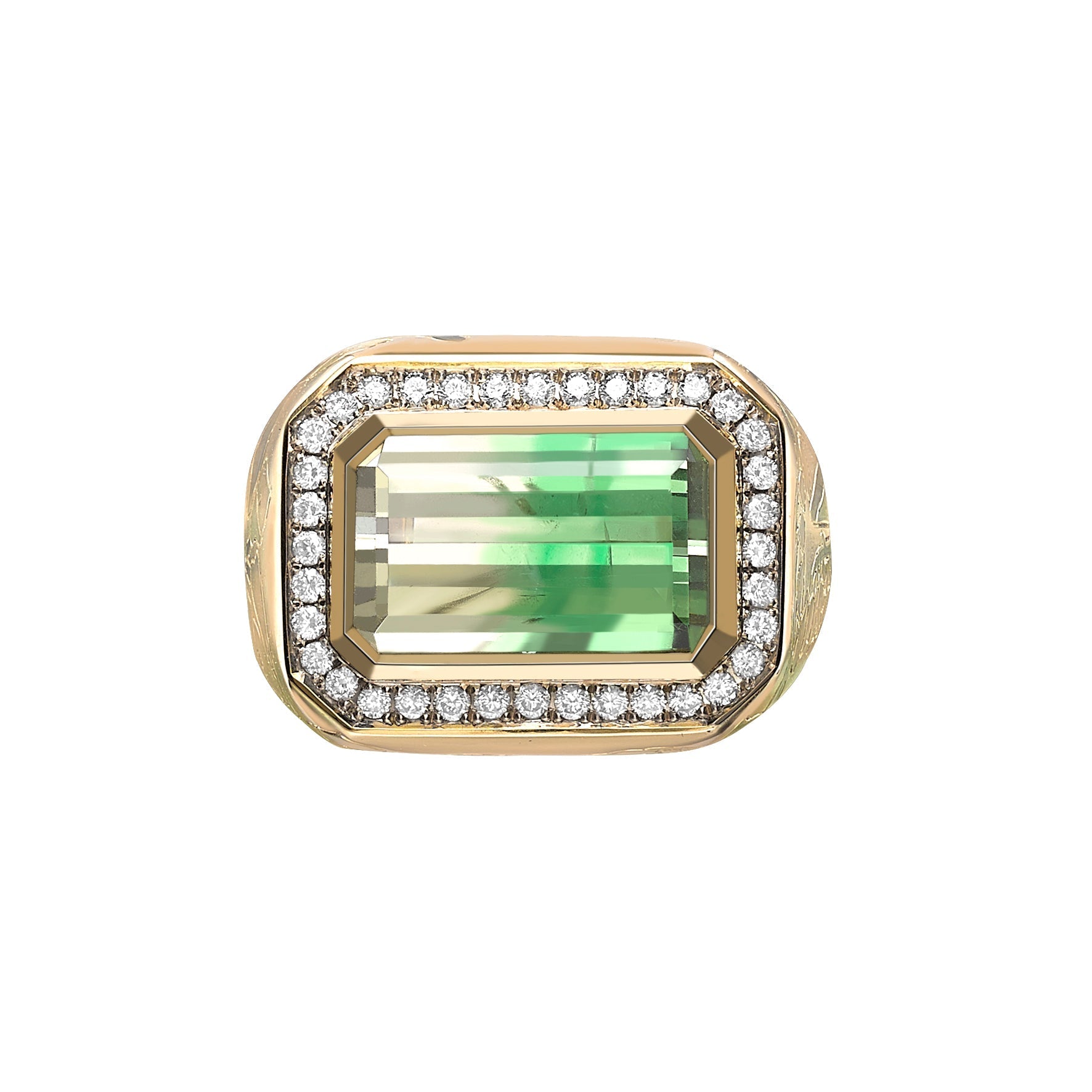 Bi-Colour Tsavorite Winter to Spring Ring