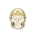 Mammoth Bone Bessie Coleman Skull Ring