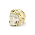 Mammoth Bone Bessie Coleman Skull Ring