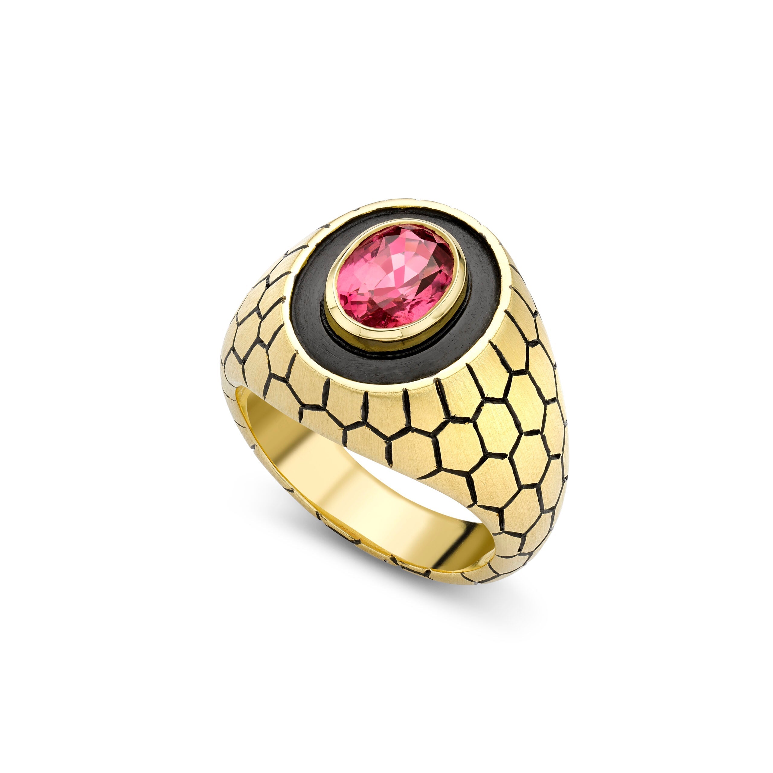 Red Spinel Snake Eye Ring