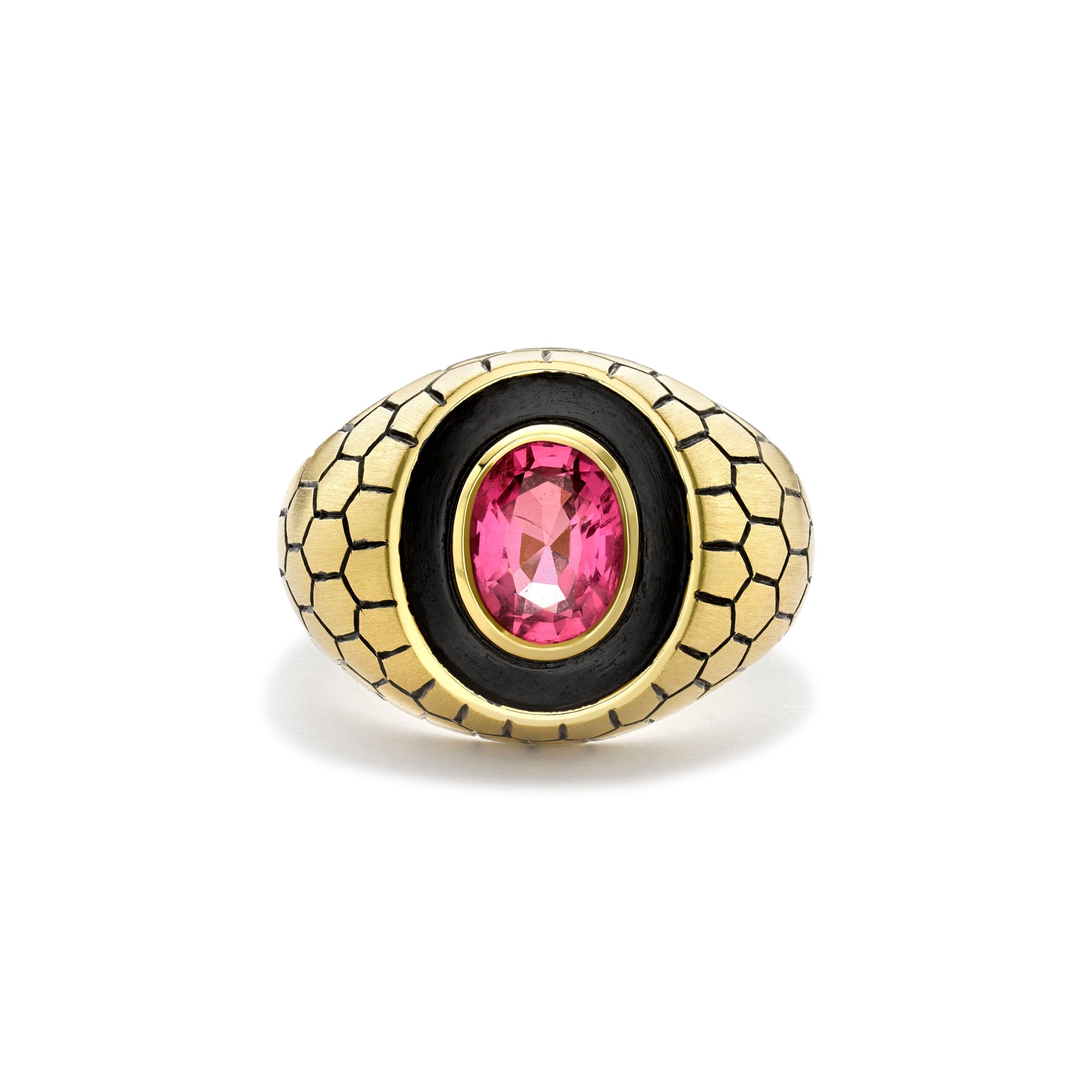 Red Spinel Snake Eye Ring
