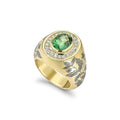 Tsavorite Garnet & Diamond Deadly Nightshade Ring