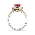 Pink Tourmaline Bee and Blossom Tryst Ring