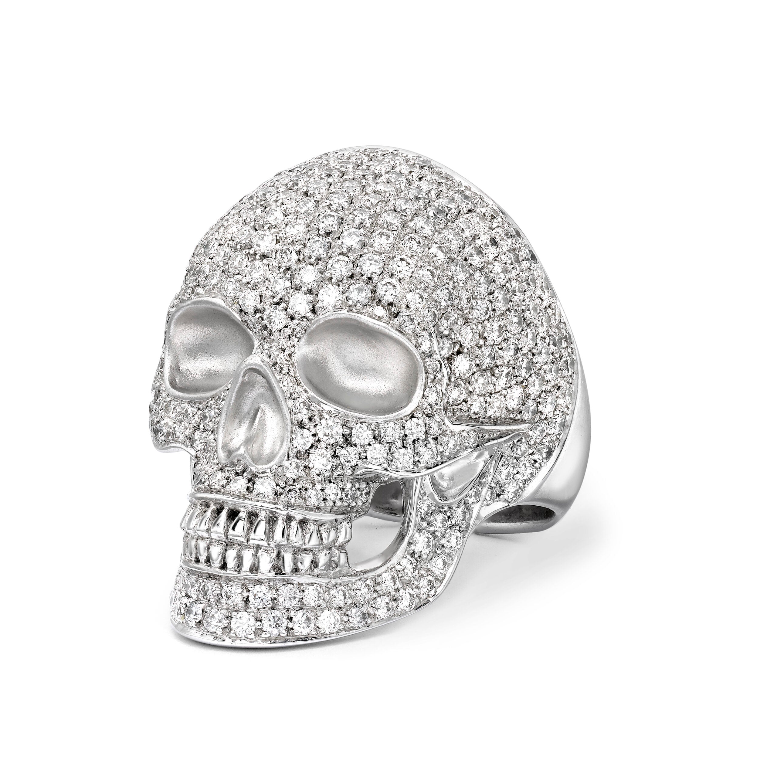 Diamond Pave Large Skull Ring