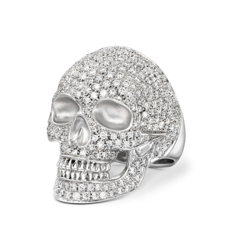 Diamond Pave Large Skull Ring