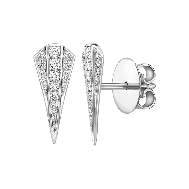 Diamond Quiver Stud Earrings