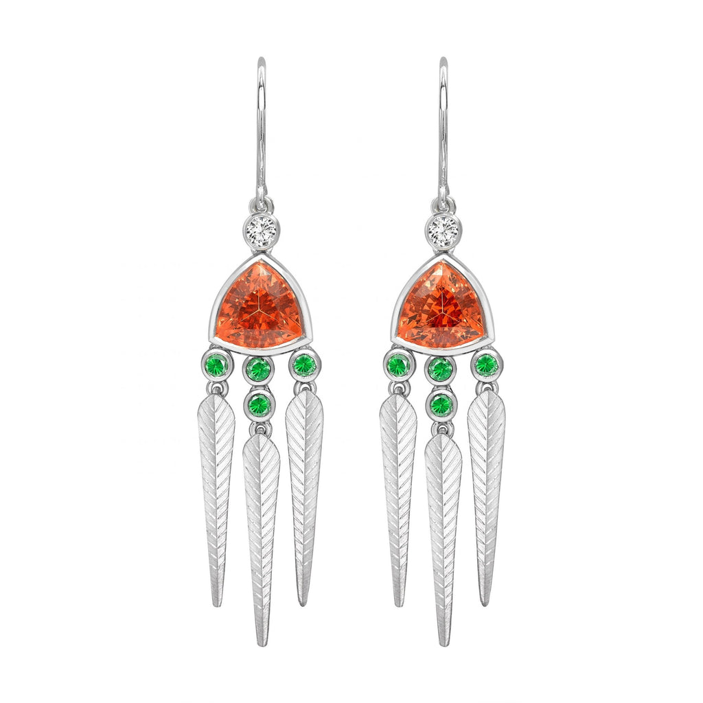 Orange & Green Garnet Daydreamer Earrings