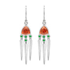 Orange & Green Garnet Daydreamer Earrings