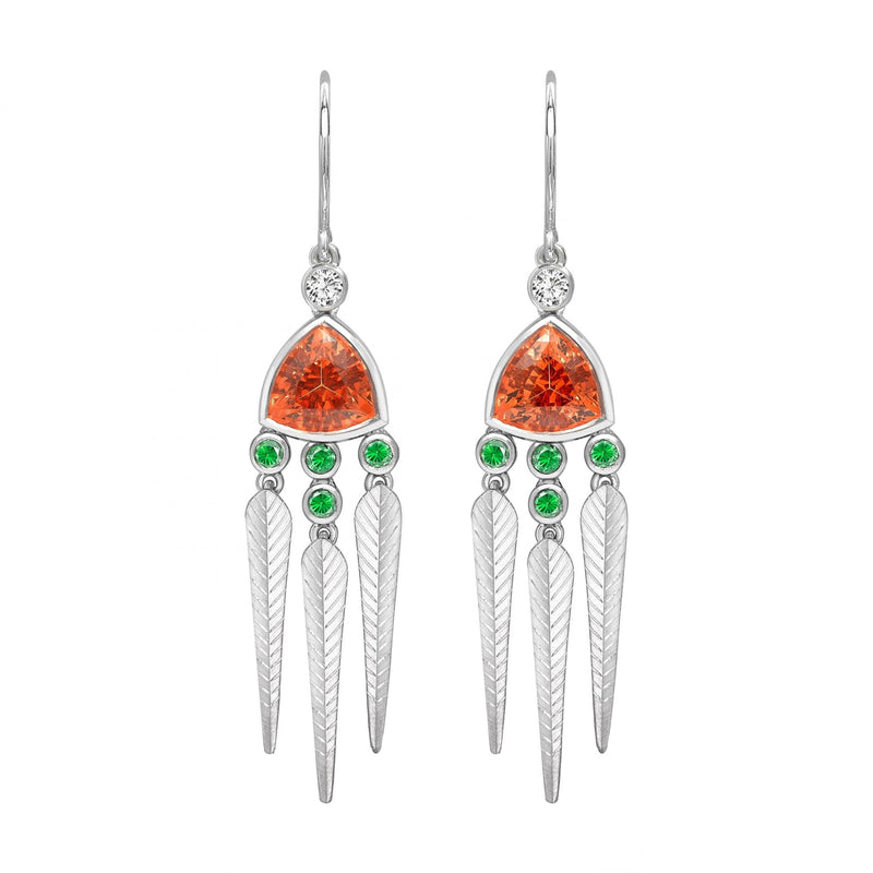 Orange & Green Garnet Daydreamer Earrings