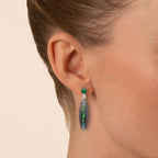 Demantoid Garnet and Opal Drop Earrings