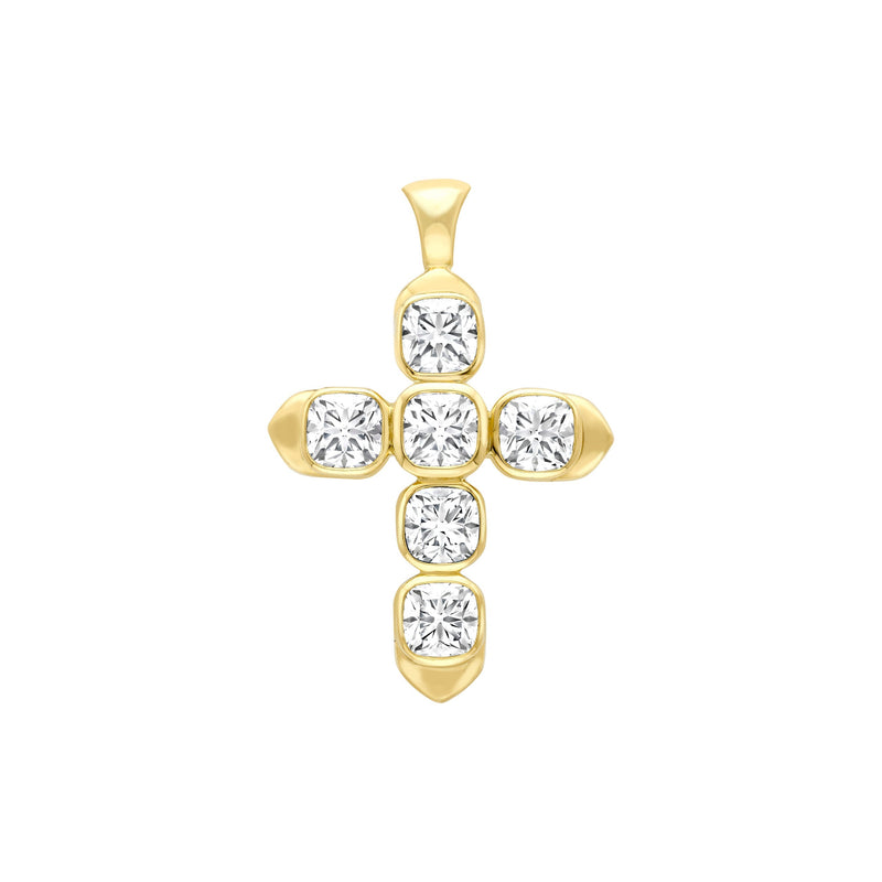 Forevermark Cushion Cut Diamond Cross Pendant