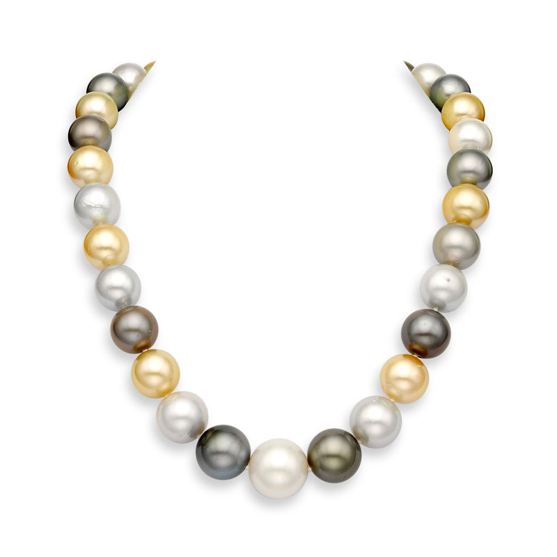 Tahitian, White & Golden South Sea Pearl Necklace