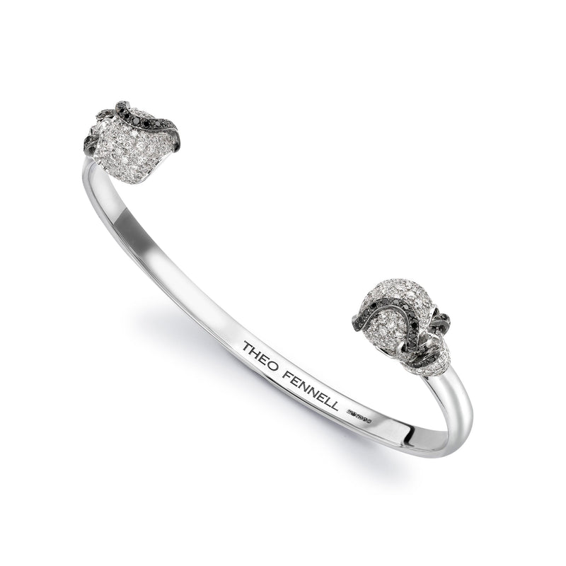 Diamond Skull and Snake Small Bangle