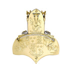 Carved Mammoth Bone Henry V Skull Brooch