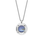 White Gold Enamelled Porthole Opening Locket