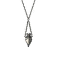 ALIAS Sterling Silver Bat Necklace with Cross Over Chain