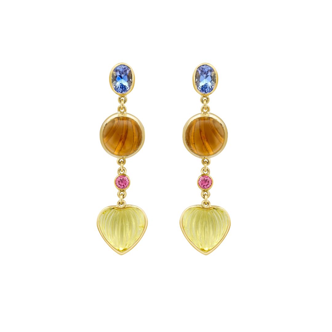 Leaf Heart Drop Earrings