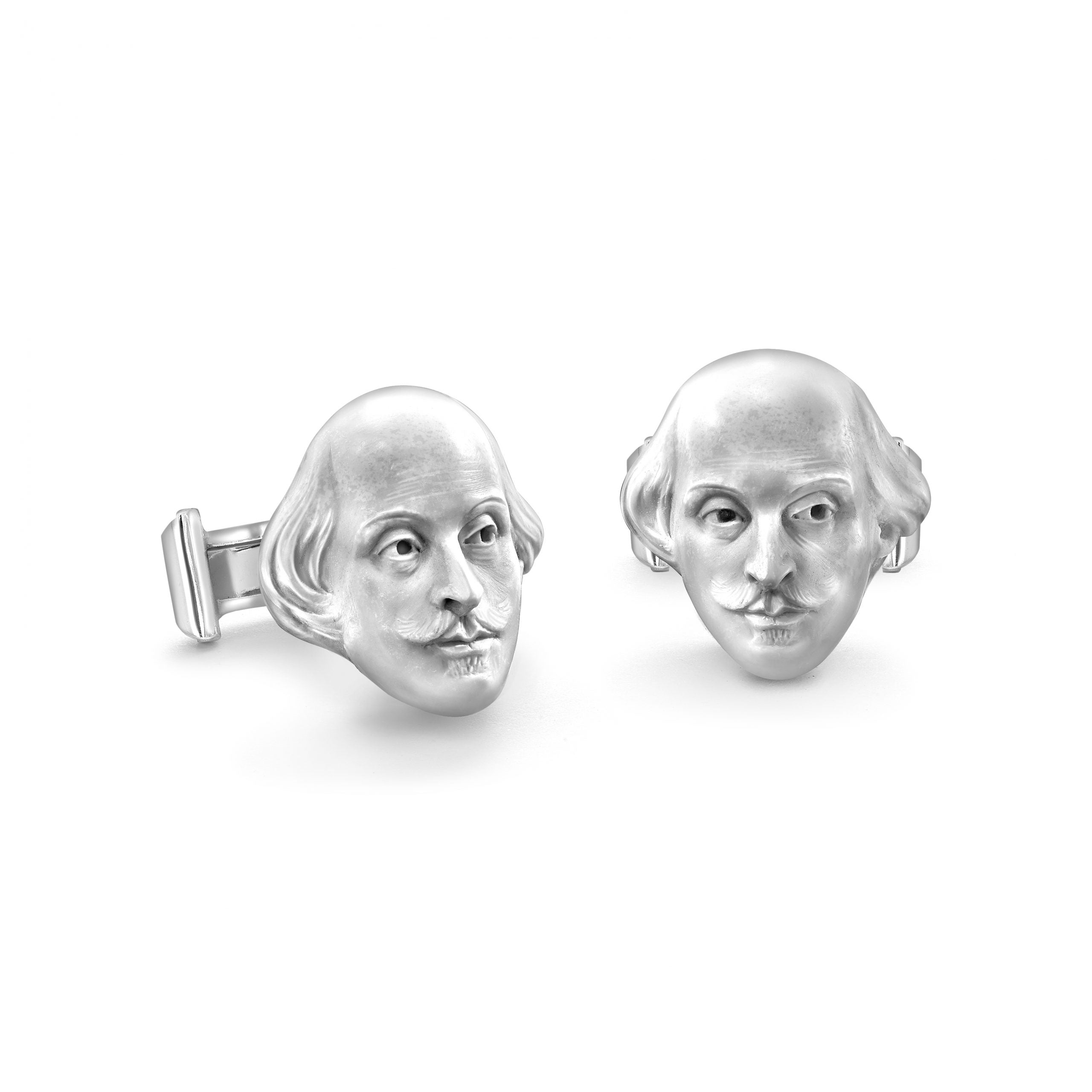 Silver Shakespeare Portrait Cufflinks