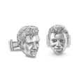 Silver The King Portrait Cufflinks