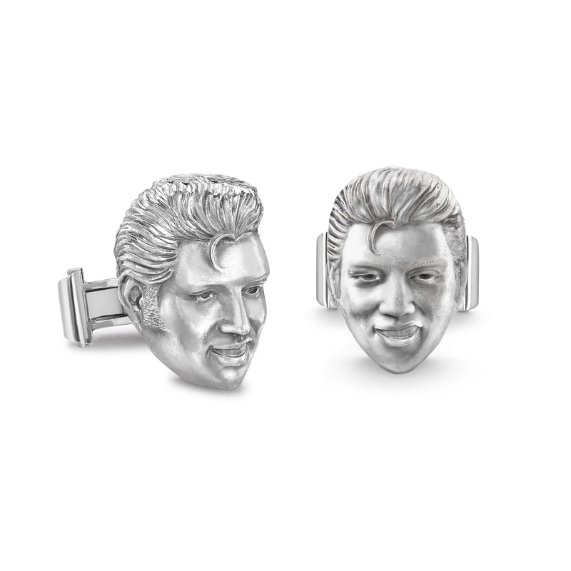 Silver The King Portrait Cufflinks