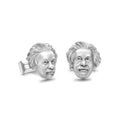 Silver Albert Einstein Portrait Cufflinks