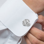 Silver Albert Einstein Portrait Cufflinks