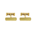 Yellow Gold Turned Column Cufflinks