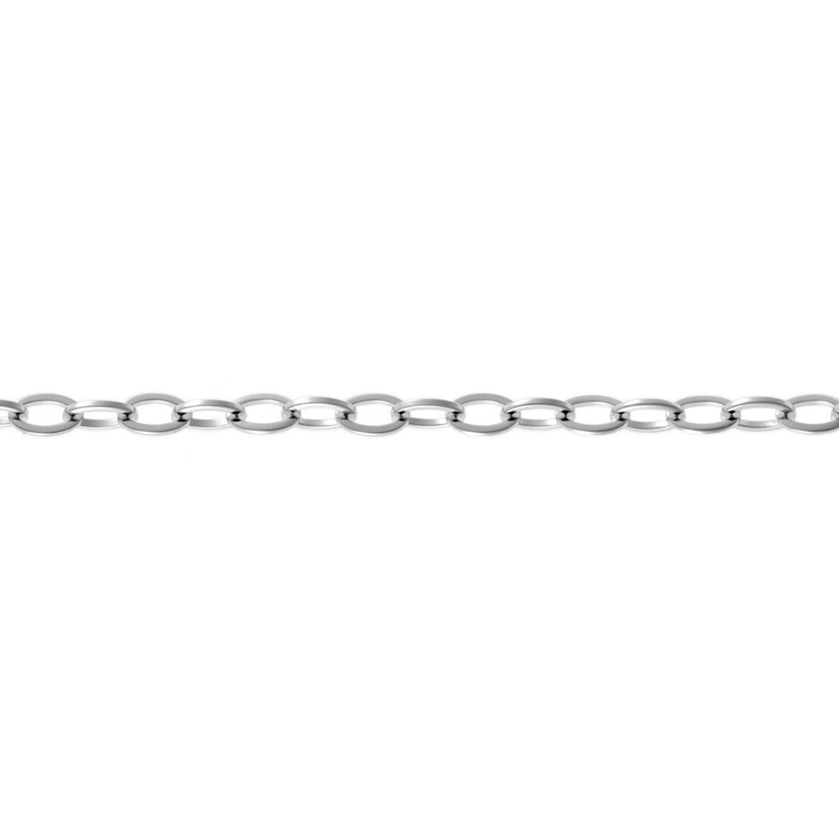 White Gold Outline Small Link Charm Bracelet - Theo Fennell Ltd