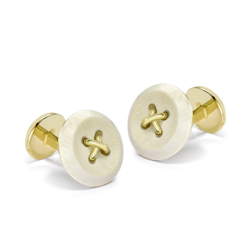 Mammoth Bone Button Cufflinks Theo Fennell Ltd