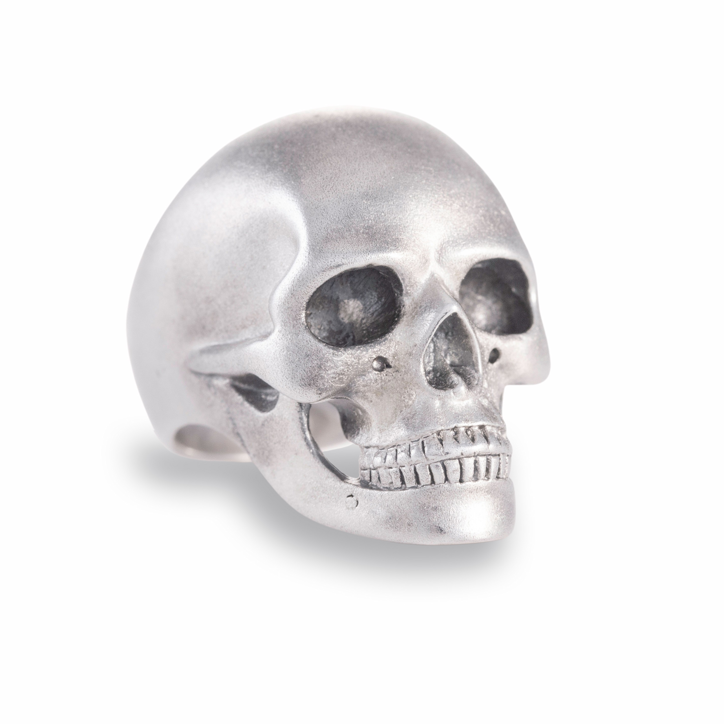Hip Hop Silver Men's Diamond Skull Ring 2.75ct 801551